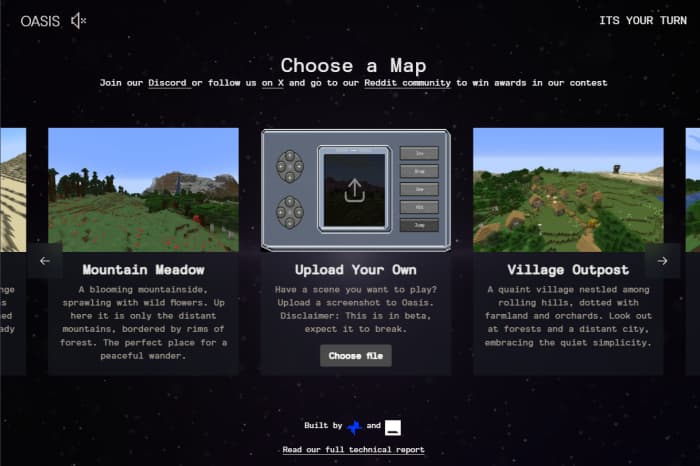 Выбор шаблона генерации мира