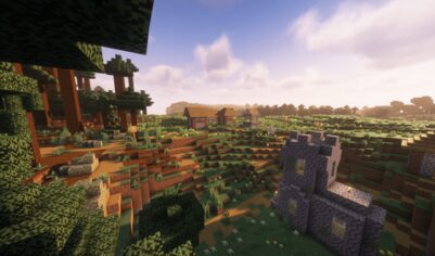 Деревня возле бора и бледный сад [1.21.4]