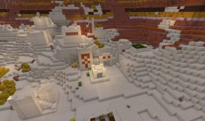 Храм в центре деревни, каньон и портал [1.21.3] [1.21.2] [1.21.1] [1.21]