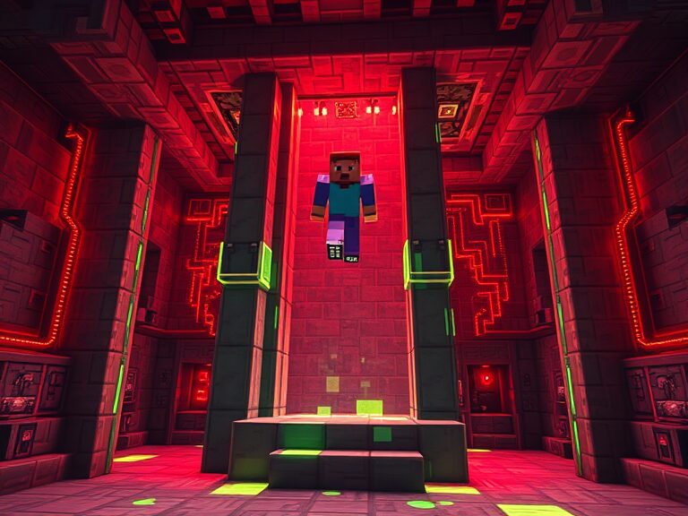 Редстоун лифт с поршнями и блоками слизи в Майнкрафт