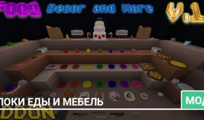Мод: Блоки еды и мебель