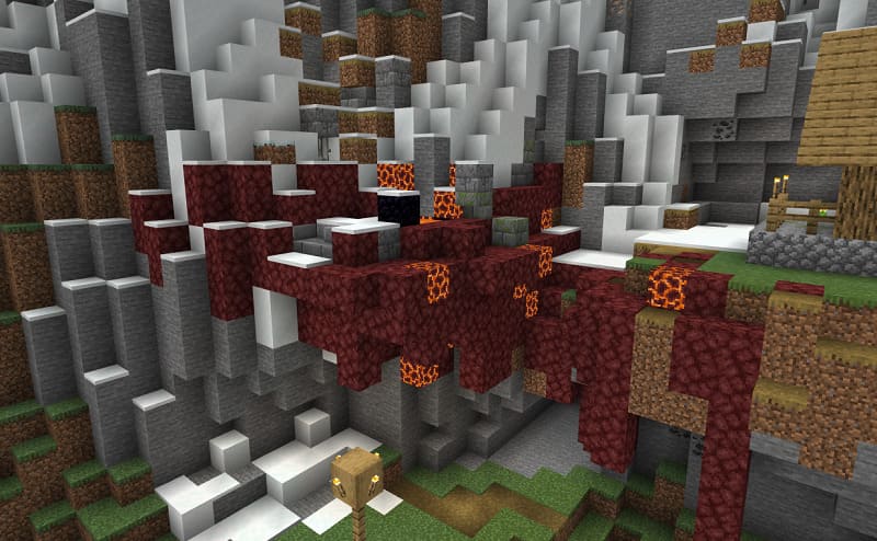 Разрушенный портал в горе