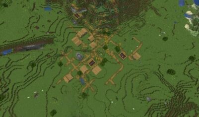 Сид «Спавн на большой равнине с деревней»