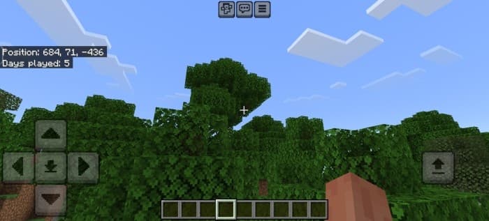 Текстуры: Скрытие кнопки инвентаря в Minecraft PE