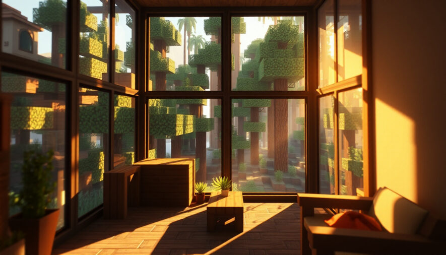 Как сделать стекло в Minecraft