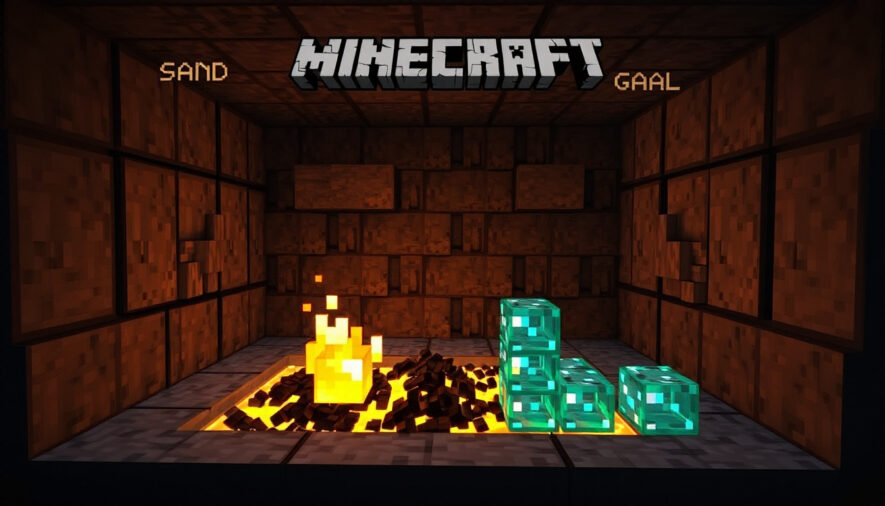 Как сделать стекло в Minecraft