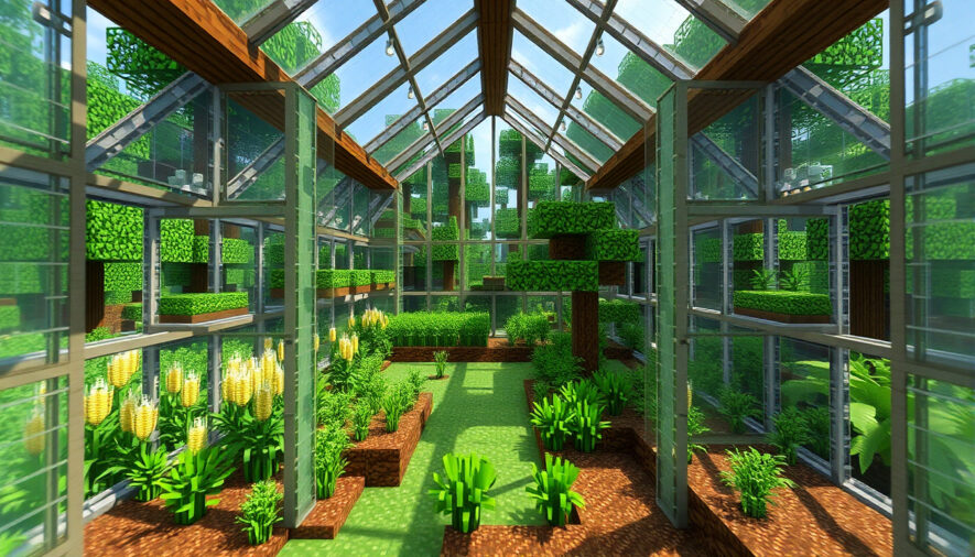 Как сделать стекло в Minecraft